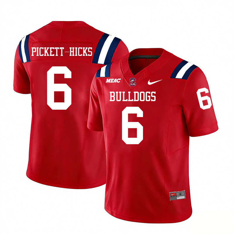 South Carolina State Bulldogs #6 Mason Pickett-Hicks College Football Jerseys,Uniforms Stitched-Red